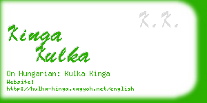 kinga kulka business card